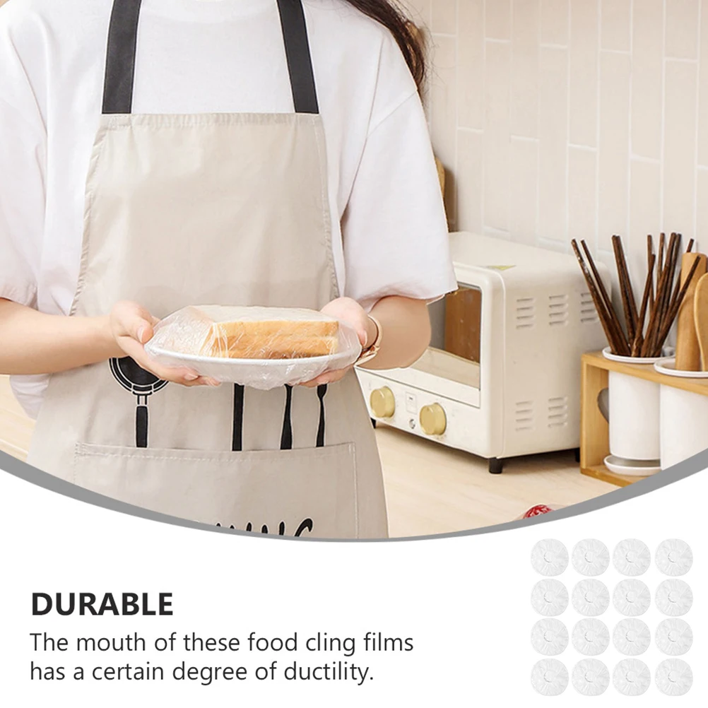 

200Pcs High Quality Pe Elastic Food Cover Compact Storage Dish Plate Cover Kitchen Gadget Kitchen Gadget Bowl Plastic Wrap