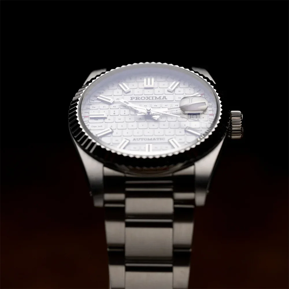 PX1690-JP 37mm Men Dress Watch Luxury Sapphire PT5000 Keyboard Dial Automatic Mechanical Watches 20Bar Waterproof Luminous