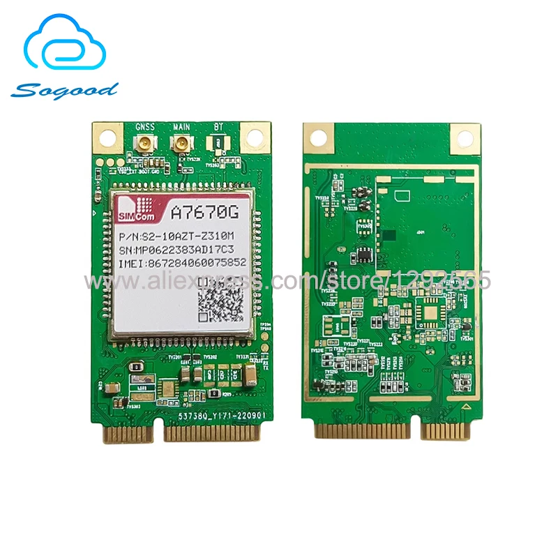 SIMCom A7670G LABE MINI PCIE LTE CAT 1 4G Module LTE-FDD/TDD/GSM/GPRS/EDGE A7670