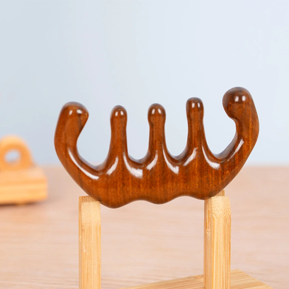 

Comb Wooden Hair Pick Wide Tooth Portable Detangler Curly Hair Straight Long Short Travel Home Storage Scalp Care
