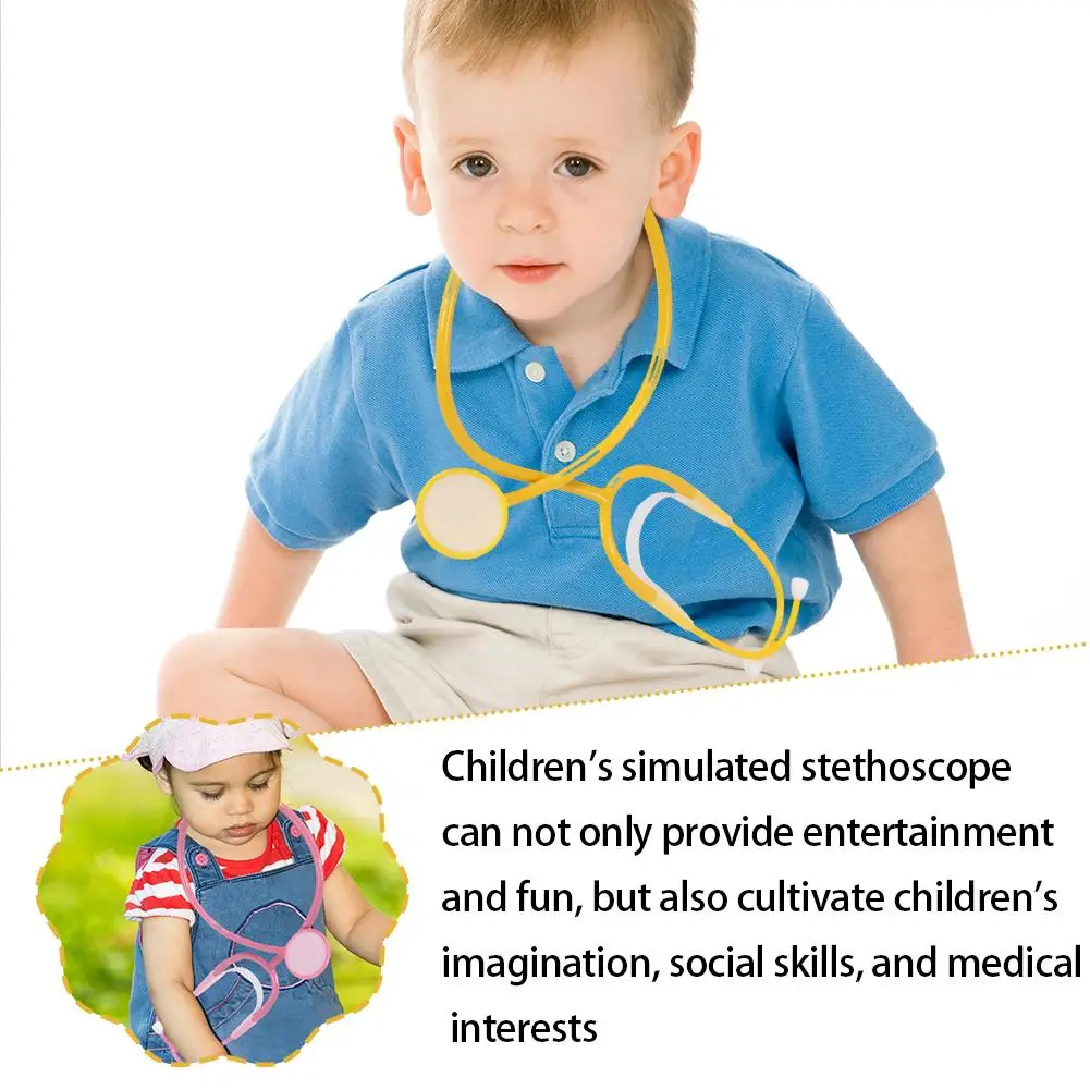 Stéthoscope de docteur en plastique pour enfants, jouet de simulation, jeux familiaux pour enfants, accessoire de cosplay, Y3V8