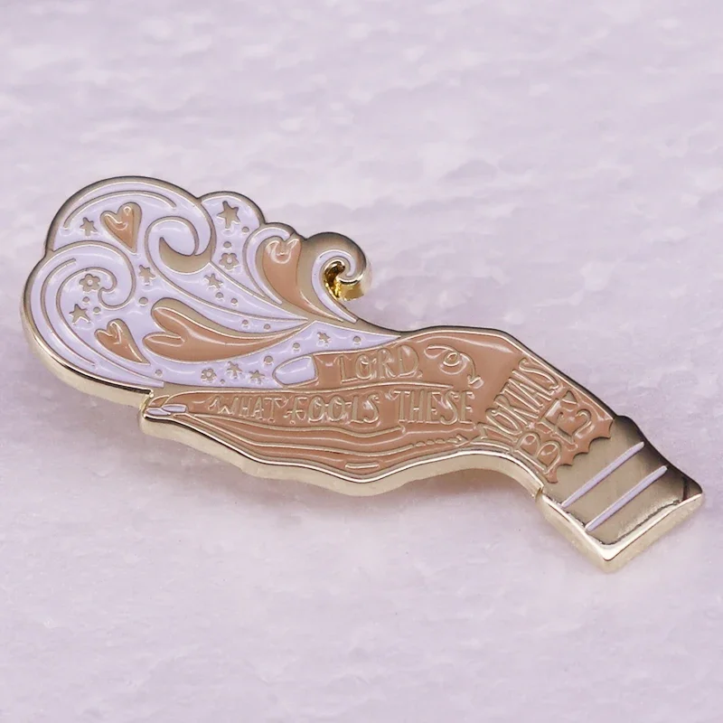 Lord What Fools These Mortals Be Enamel Pins Badge Shakespeare Quote Brooches Jewelry Accessories