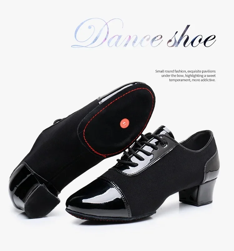 Chaussures De Danse Homme - Semelle Cuir Souple, Lacets, Pour Valse, Salsa, Latine - Idéal Fêtes, Spectacles, Entraînement - 7