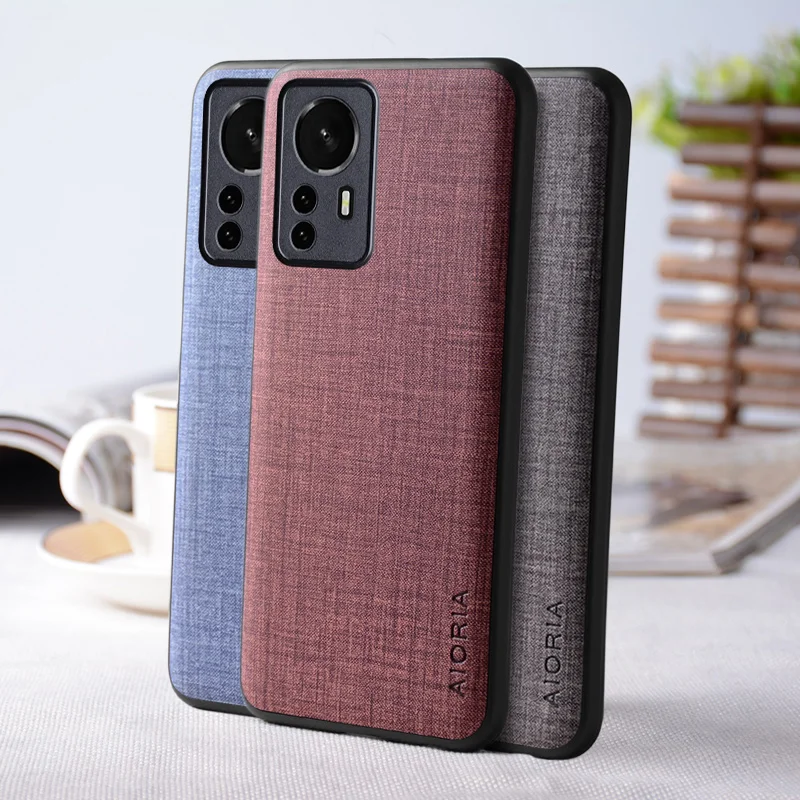 샤오미 12 프로 12x12S 12T 프로 울트라 크로스 패턴 방수 Pu 가죽 솔리드 컬러 전화 커버, 스마트폰 케이스