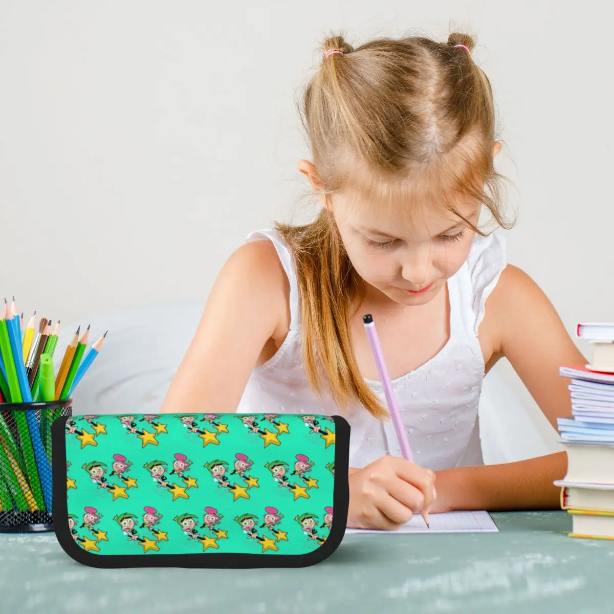 Estuches para lápices Fairly Oddparents Cosmo, estuche para lápices, caja de almacenamiento grande para lápices, bolsa para lápices para niños y niñas, regalos