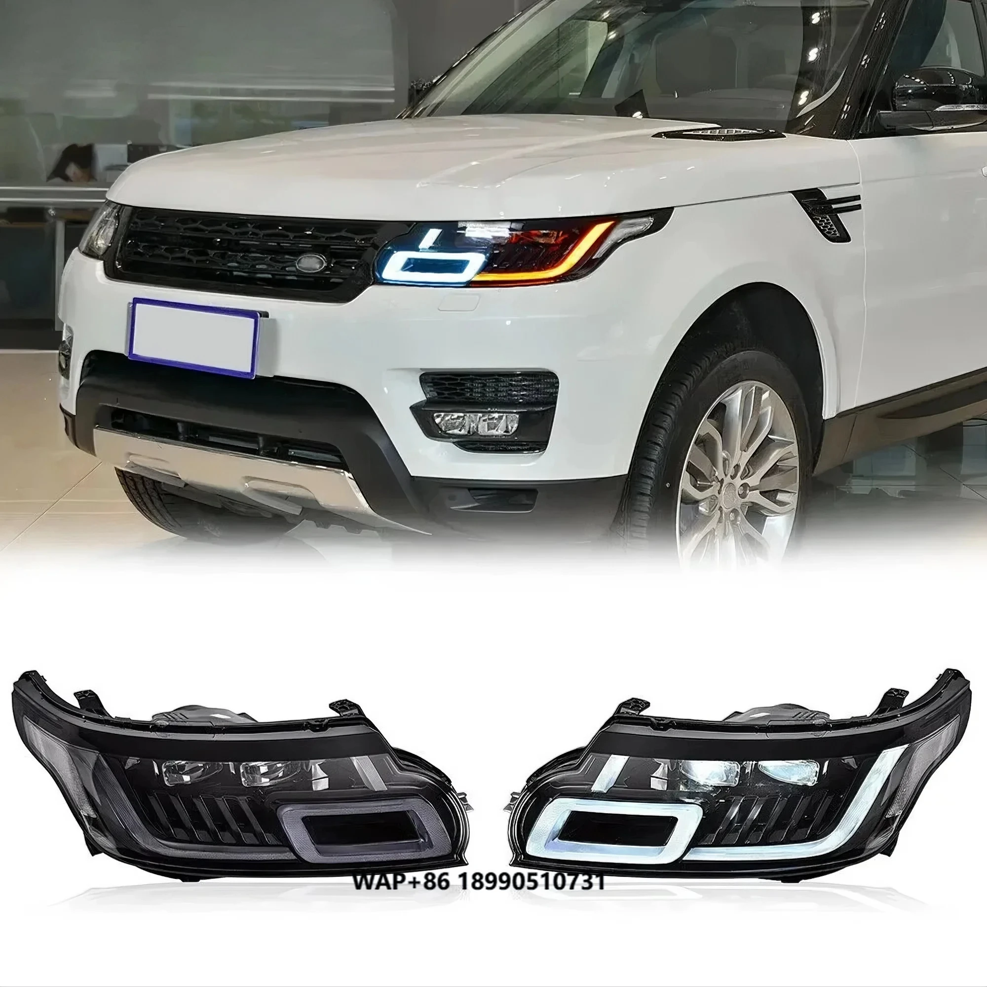 

Upgrade LED Headlight Assembly for Land Rover Range Rover Sport 2014-2017 L494 Plug and Play Matrix 4 Lens DRL
