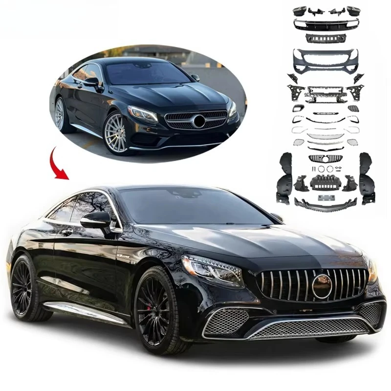 Bodykit for Mercedes  S Coupe 2015-2019 C217 to 2020 S65 Coupe AMG Style with Bumper Grill Parts Factory Direct in Stock