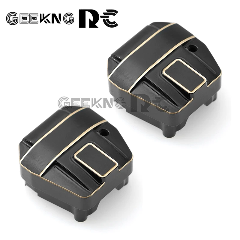 

2pcs Black Coating Brass Differential Cover for Axial SCX10 PRO 1/10 RC Crawler Car Upgrade Parts Accessories