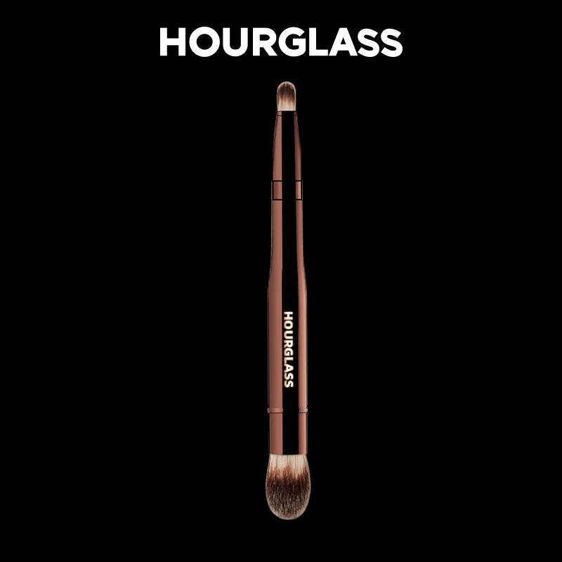 Hourglass-brocha telescópica de doble cabezal, pincel multifunción para sombra de ojos, labios, llama, mismo descuento, 026