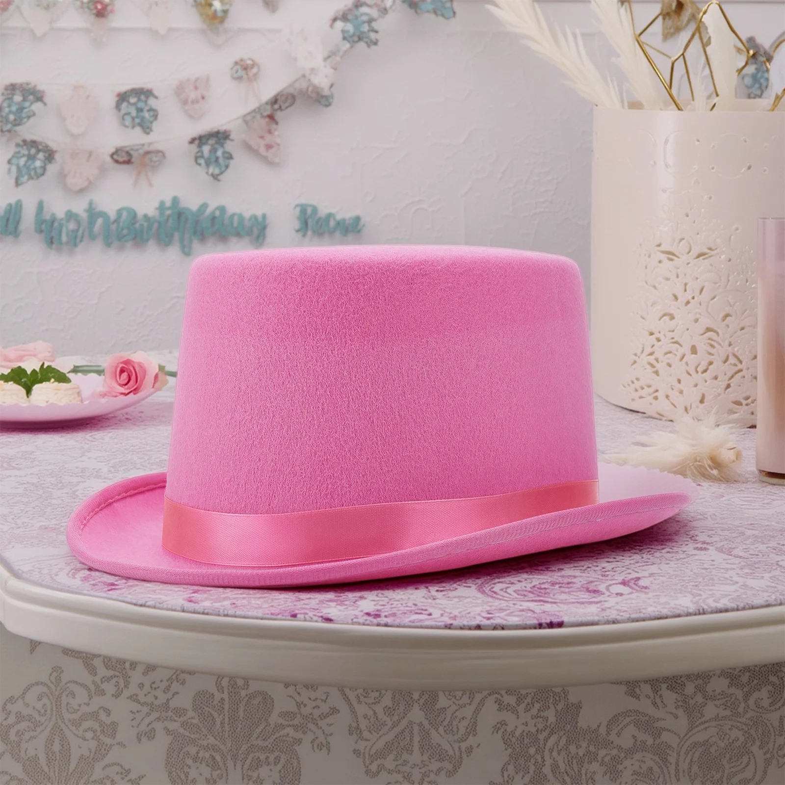 Hoeden voor volwassenen en kinderen kostuum goochelaar hoed prom dans deluxe vilten smoking aankleden formele hoed-unisex