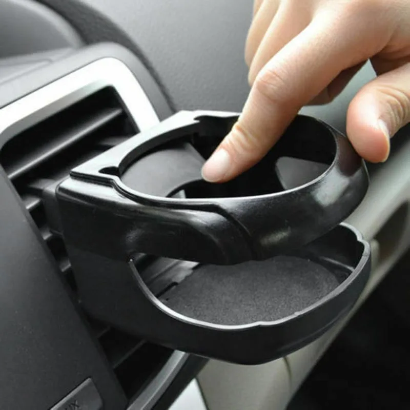 

Keep Your Beverage Handy in Your Car with this Black Drink Cup Water Bottle Can Holder Rack, Auto Car Outlet Air Vent Mount