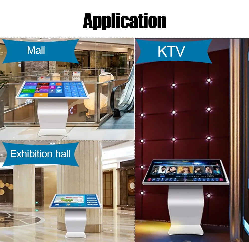 43 49 55 Inch Floor Standing 4K Interactive Touch Screen K-type Base Monitor for Android Wifi Display Advertising Kiosk