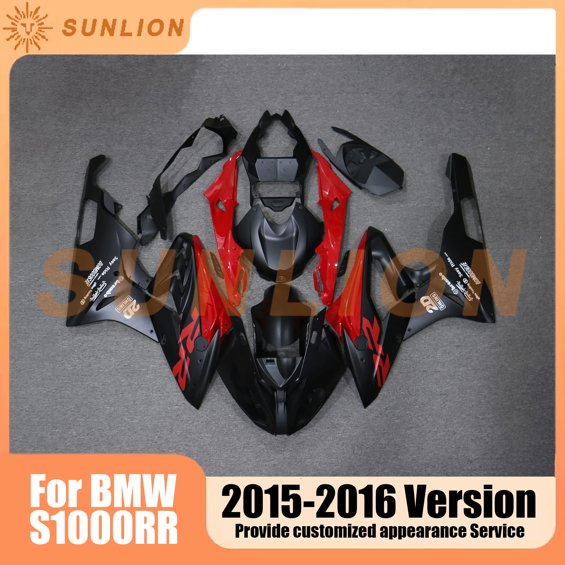 Full Motorcycle Fairing For BMW S1000RR 2015 2016 ABS Injection Support Customization