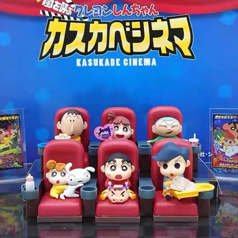 

Genuine Re-Ment Crayon Shin-Chan Kasukabe Cinema Theatre Blind Box Anime Figure Miniature Decoration Model Doll Collect Toy Gift