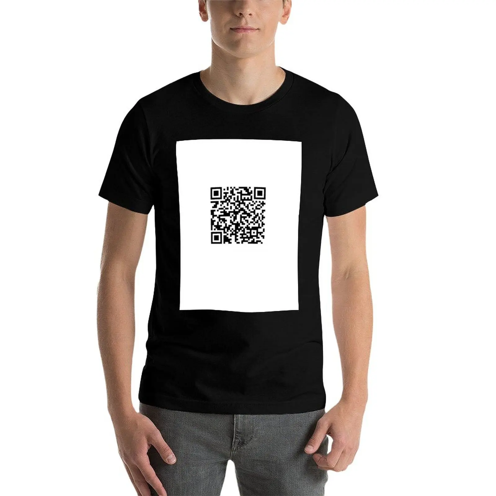 Barry Wood QR Code LOL T-Shirt Basic Solid Tee for Daily Use view 3
