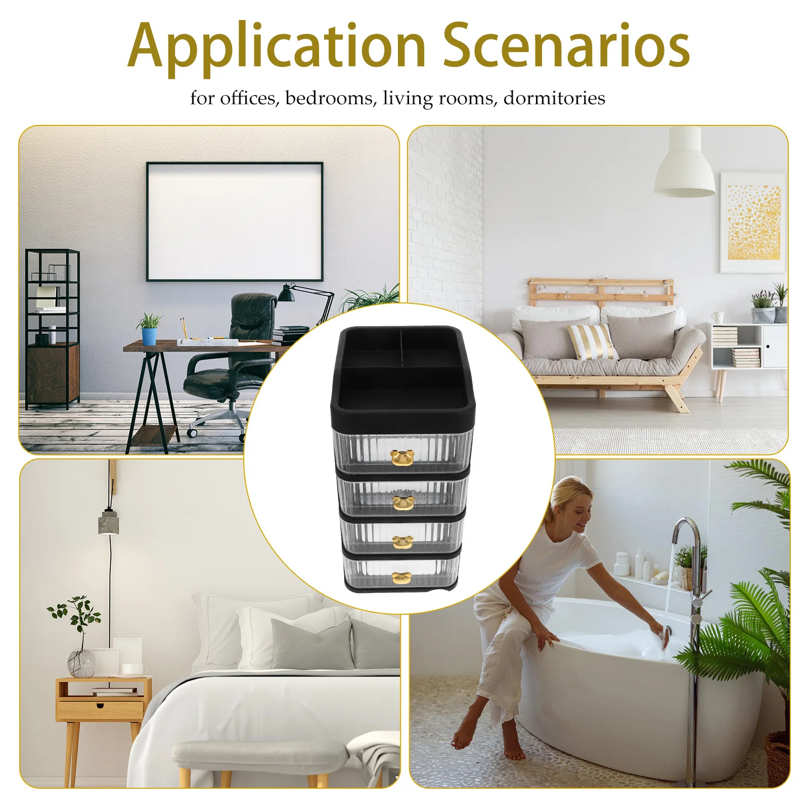 

Desktop Drawer Organizer Pp Material Storage Holder For Pens Ruler Stationery Makeup Sundries Desktop Organizers Storage