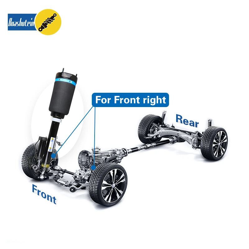 دعامة ممتص الصدمات الهوائية A1643206013 لسيارة Mercedes-Benz ML GL-Class W164 Front LR مع صدمة تعليق هوائي ADS #4