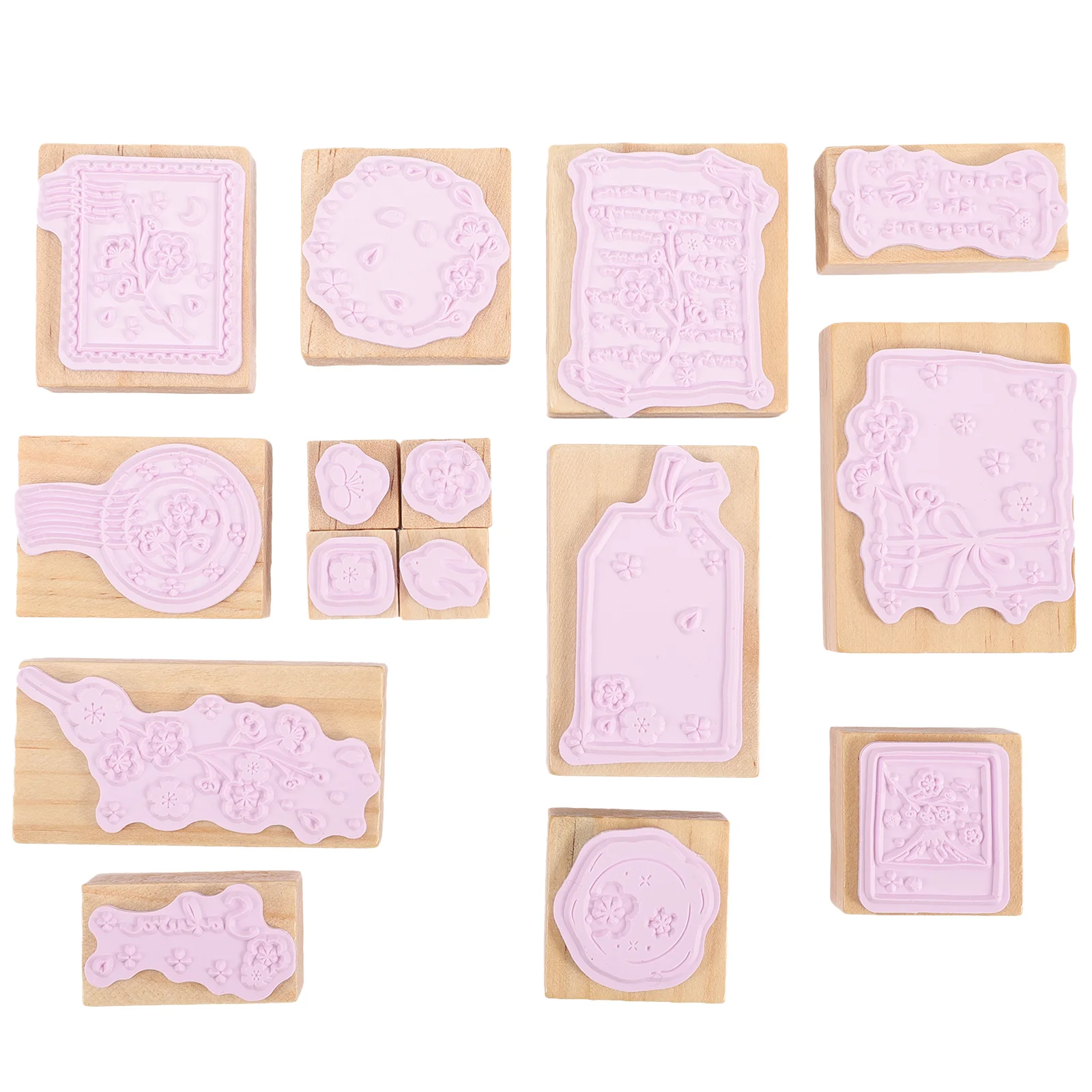 Hand Stamp Decor DIY Craft Stamps Crafts Set Scrapbook Decorative Household Wooden for Crafting Toddler Child Kids