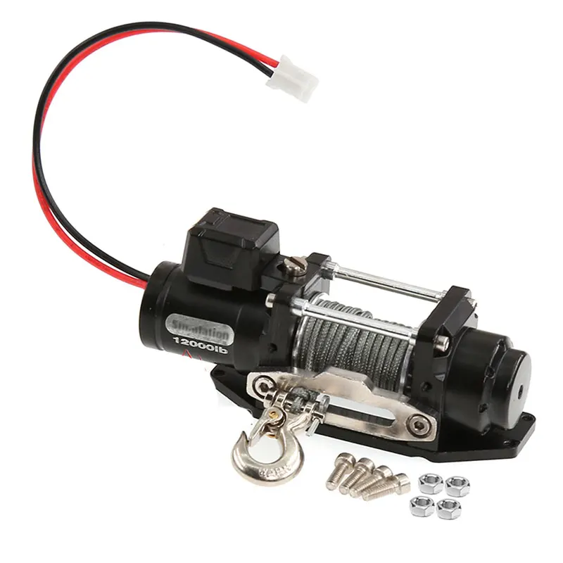 

Simulated Metal Electric Winch for 1/10 RC Crawler Car SCX10 Traxxas TRX4 Defender RC4WD D90 D110 TRX6 Upgradeds Parts