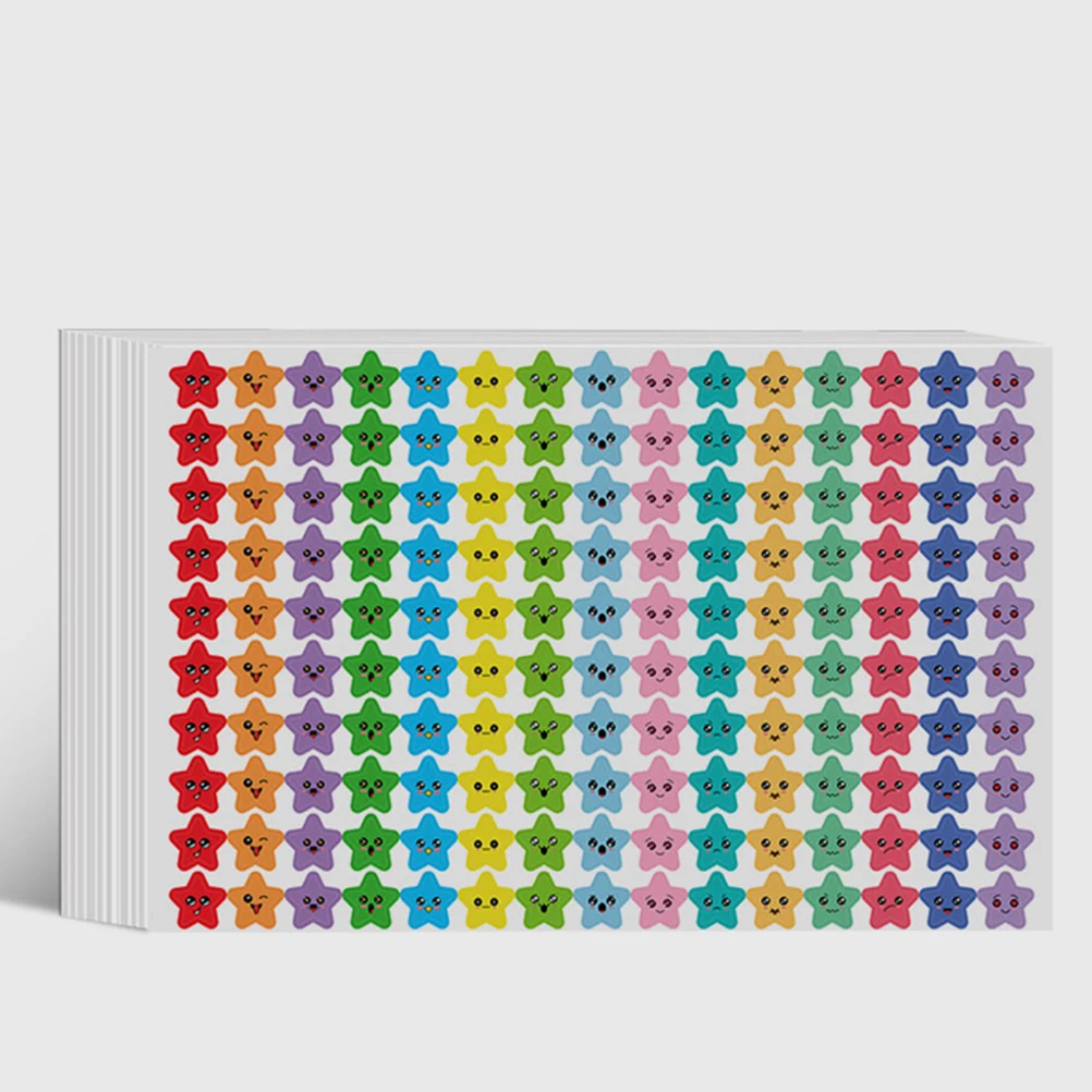 

30 Sheets Reward Stickers Kindergarten Classroom Decals Children Star Face Stationery Labels Kids Crafts Project Supplies