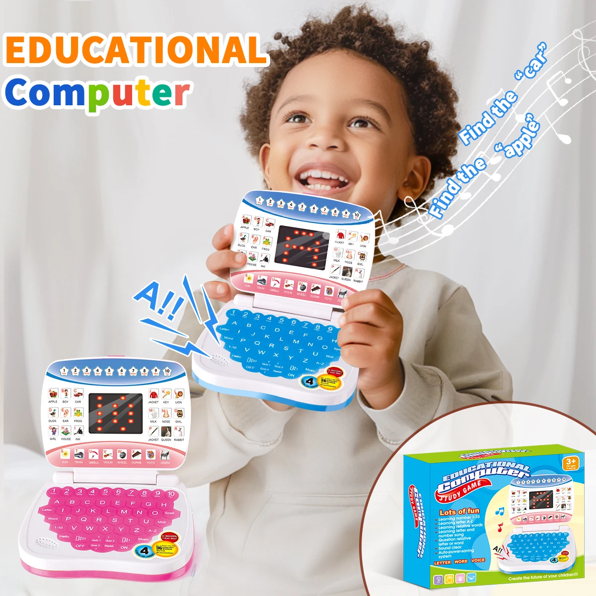 Kinderopvoeding Computerspeelgoed, Leeftijd 3 + Alfabetisering Wiskunde Muziek Leren, Vroege Leermachine, Verjaardag Kerstcadeau