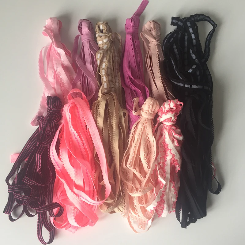 2Meters Elastic Stretch Colorful Lace Ribbon Lace Trim Sewing for Sewing Bra Underwear DIY Craft Accessories