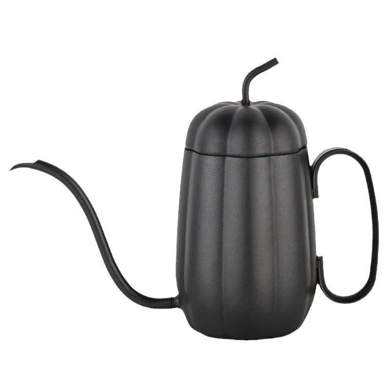 Hand-brewed Coffee Pot Pumpkin Shape Stainless Steel Narrow Mouth Pot 450ml Coffee Pot Hand-brewed Palace Pot