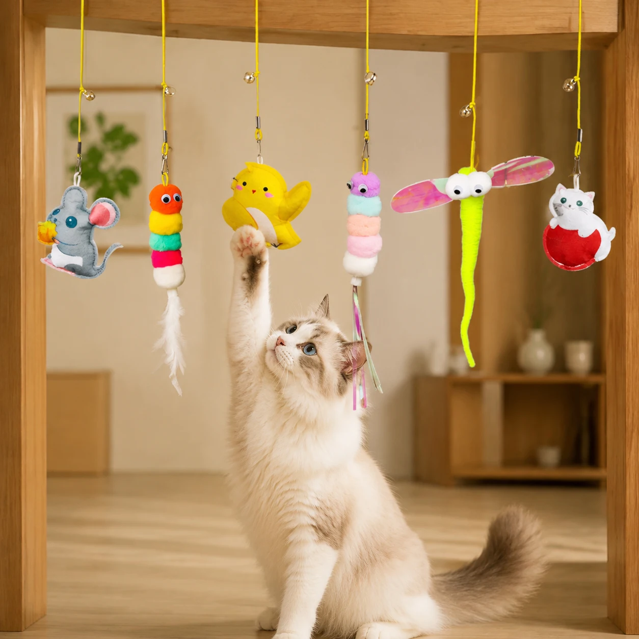 Cute Drum Shape Woven Rope Cat Scratcher Ball Durable Claw Grinding Chew Toy Stress Relief Exercise Toy for Indoor Cats Kittens