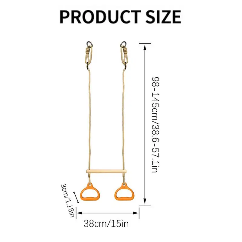 Swing Bar Fitnessapparatuur Ringen Bar Grappig Ergonomisch Stabiel Kinderspel Voor Volwassenen Kinderen Achtertuin Speeltuin Binnen Buiten