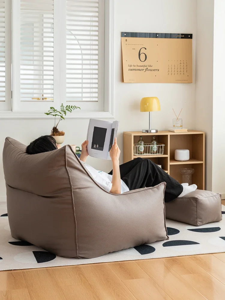 크림색 바람처럼 편안한 소파 빈백, 누워서 잠을 자는 작은 악마 침실 발코니 홈 리클라이너