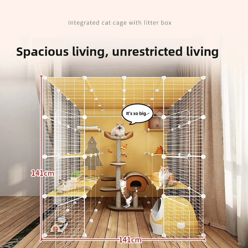 

cage oversized free space king size household indoor luxury cat villa cat house house