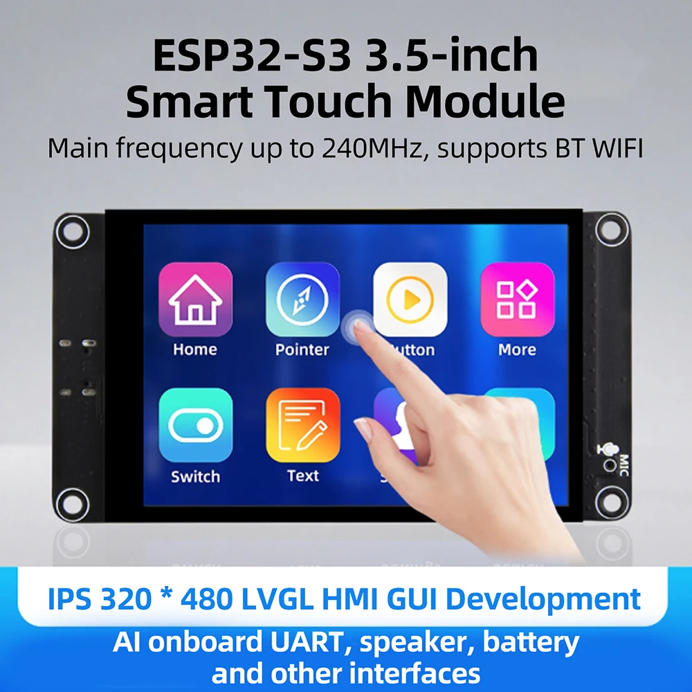 Carte de développement WiFi Bluetooth ESP32-S3 3,5 pouces avec écran LED IPS 320*480 et support d'écran tactile pour Xiaozhi AI Type C
