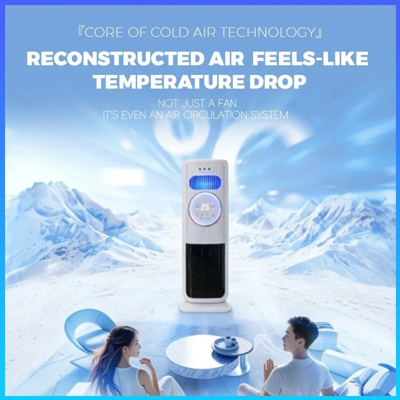 New dual-purpose air conditioner fan atomization humidification heater intelligent vertical water air conditioner heater cross-b