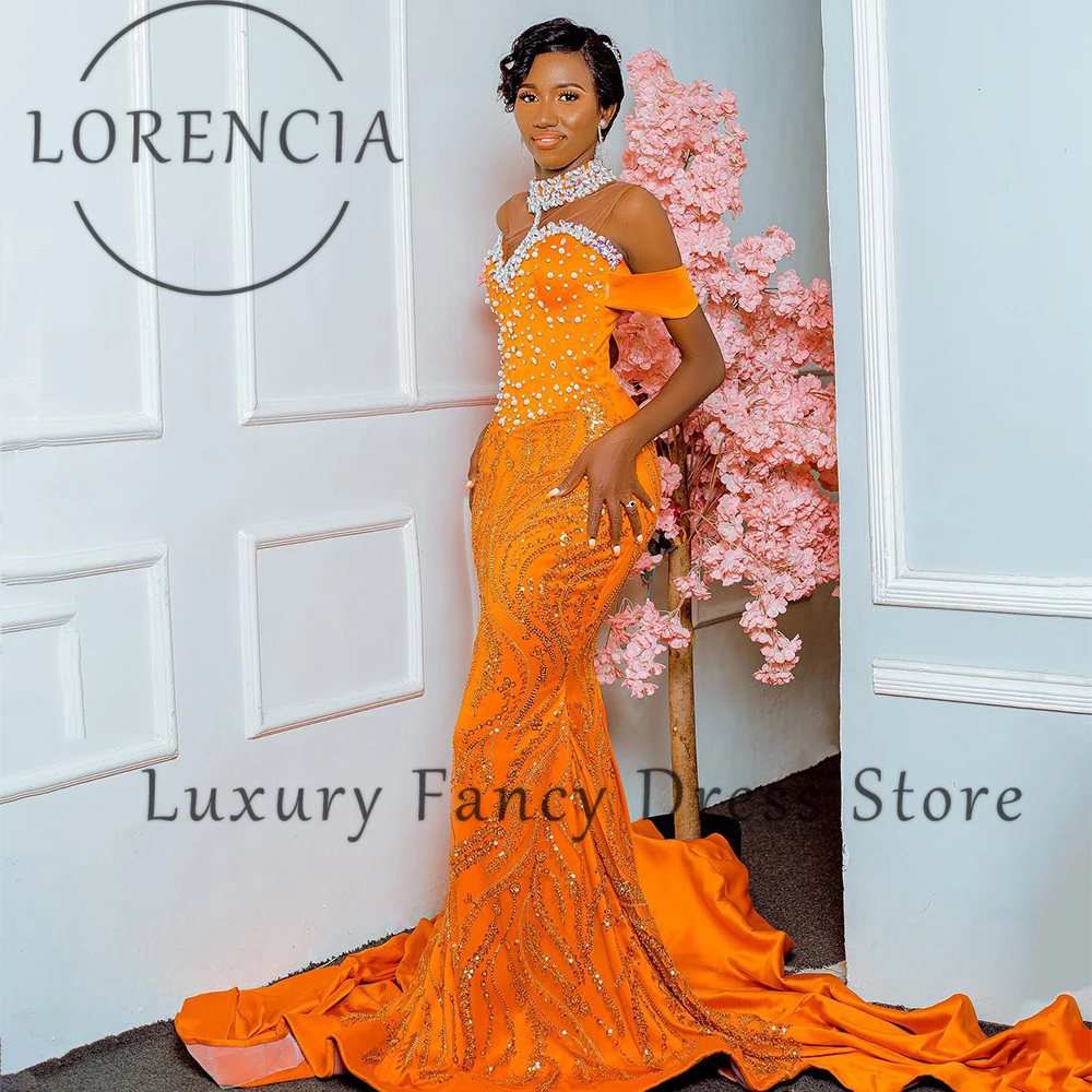 أنيقة كريستال فساتين لحضور الحفلات الموسيقية قبالة الكتف الترتر حورية البحر رداء حفلات الزفاف 2025 مخصص بلا أكمام vestidos de cerimônia