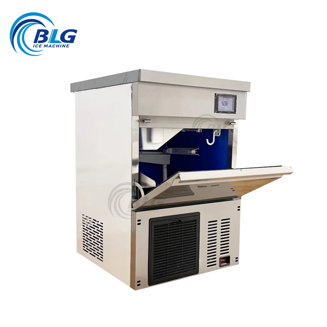 

BLGC High Quality Intelligent Air-cooled 40kg Automatic Crystal Commercial Full Big Cube Ice Machine for for Bar Cold Drinks