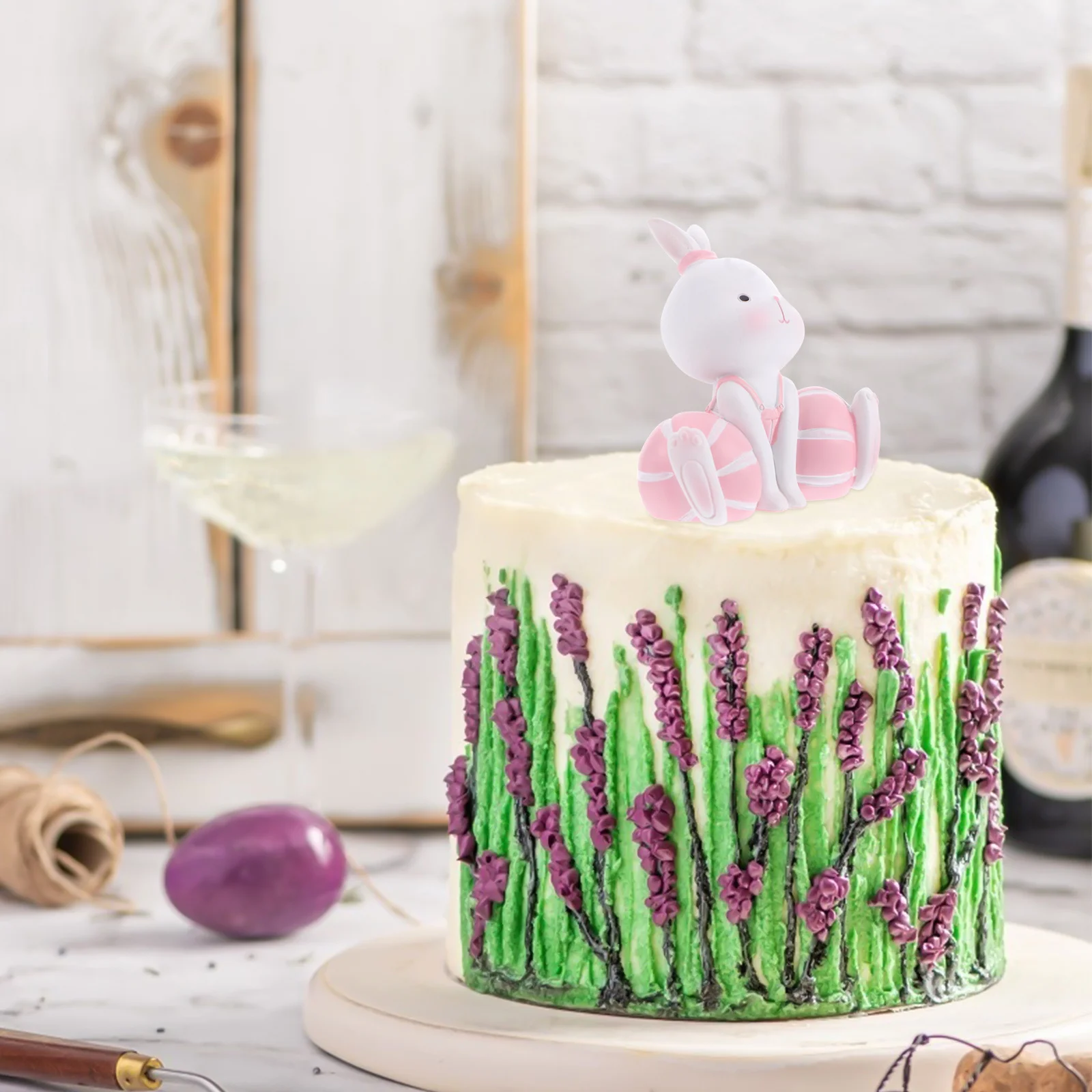 

1pc Rabbit Car Ornament Easter Cake Decoration Party Supply Dessert Decor Festival Home Decor Cake Topper Party Ornaments