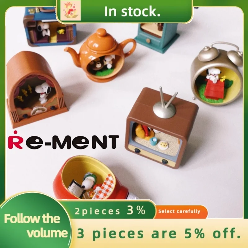 Véritable Re-Ment Snoopy Antique Diorama Collection bonbons jouets Spot Miniatures modèles à la mode jouet ornements boîte aveugle cadeaux personnalisés