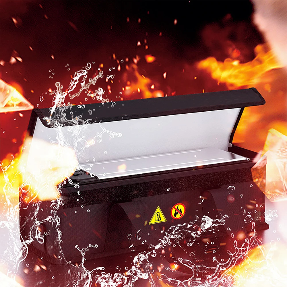 Saco de bateria impermeável com Invisible Side Charging Port, à prova de fogo, Lipo Safe, Bolsa de proteção para armazenamento