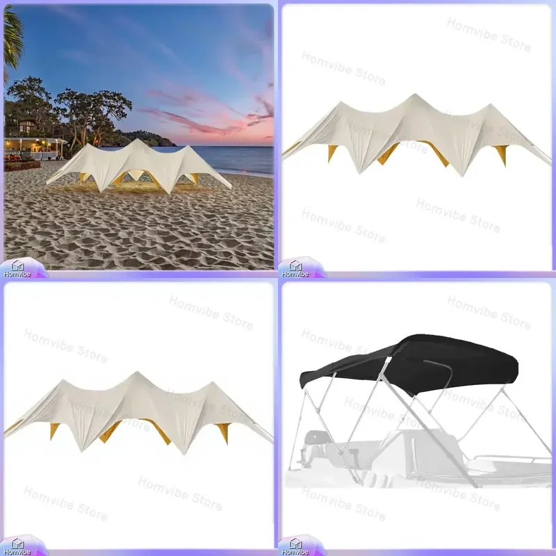 Waterproof Outdoor Camping Tent Large Family Hiking Shelter Portable Beach Sunshade Canopy UV Protection Garden Patio Awning