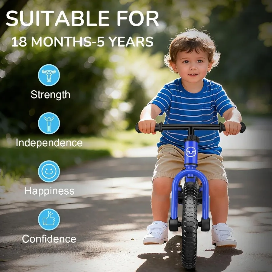 Toddler Balance Bike 2 Year Old Bike Toy for 18 Months to 5 Years Old Tool-Free Adjustment Birthday Gifts for 2-3 Boys Girls No