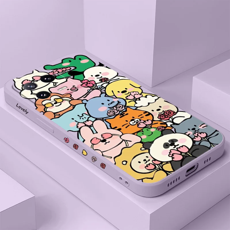 

Animal Flowers Phone Case For Xiaomi Mi 15 14 14T 13 13T 12 12X 12T 12S 11 11T 10 10T 9 9T Pro Lite Liquid Silicone Cover