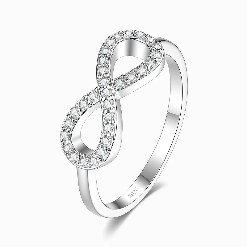 Apaison Sparkling Full Moissanites Wedding Rings for Women - 925 Sterling Silver Anniversary Jewelry Gift-Size 5~9