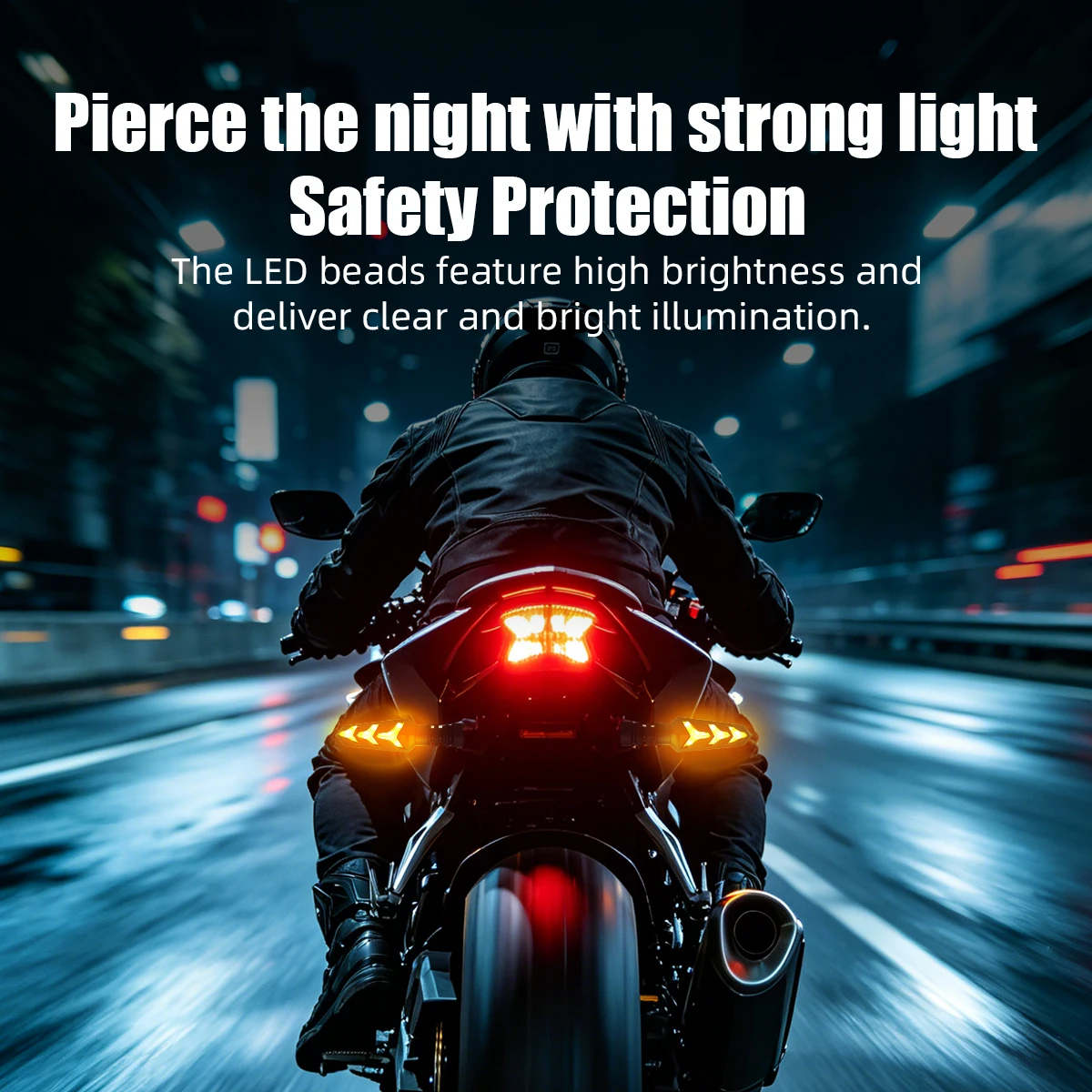 

2pcs Motorcycle Led Turn Signal Lights Bendable Flowing Water Motorbike Indicator Blinker Moto Tail Lights Flashing Signal Lamp