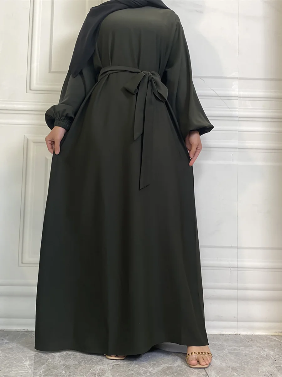حار سيلي أسلوب بسيط فساتين مغربية قفطان تركيا بلون الخليج عبايات المرأة الإسلامية فستان طويل مسلم السعودية رداء رمضان 40