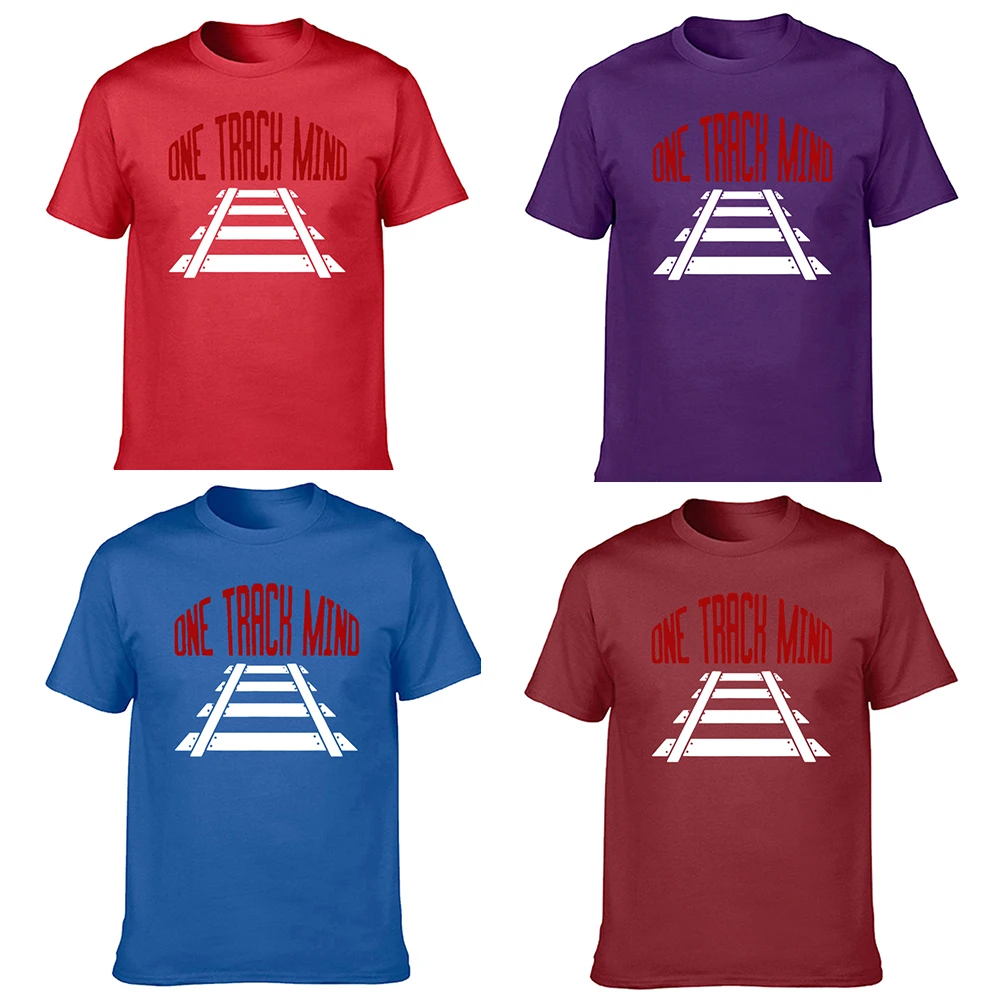 Funny Railway Tracks Train Driver T Shirts Mens Clothing Graphic Cotton Streetwear Short Sleeve O-Neck Harajuku Hip Hop T-shirt