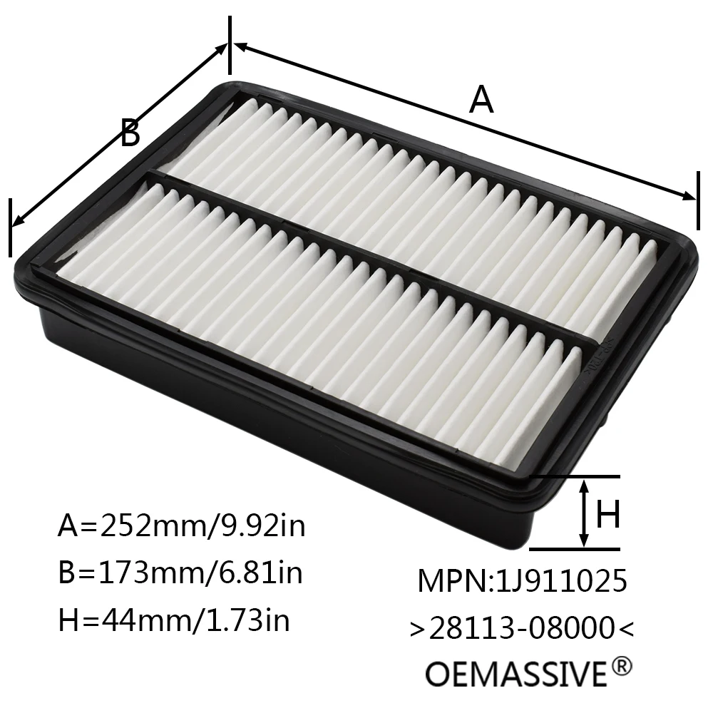 Car Engine Air Filter Cleaner 28113-08000 28113-2F250 For Hyundai Tucson Kia Cerato Sportage 2004 2005 2006 2007 2008 2009 2010