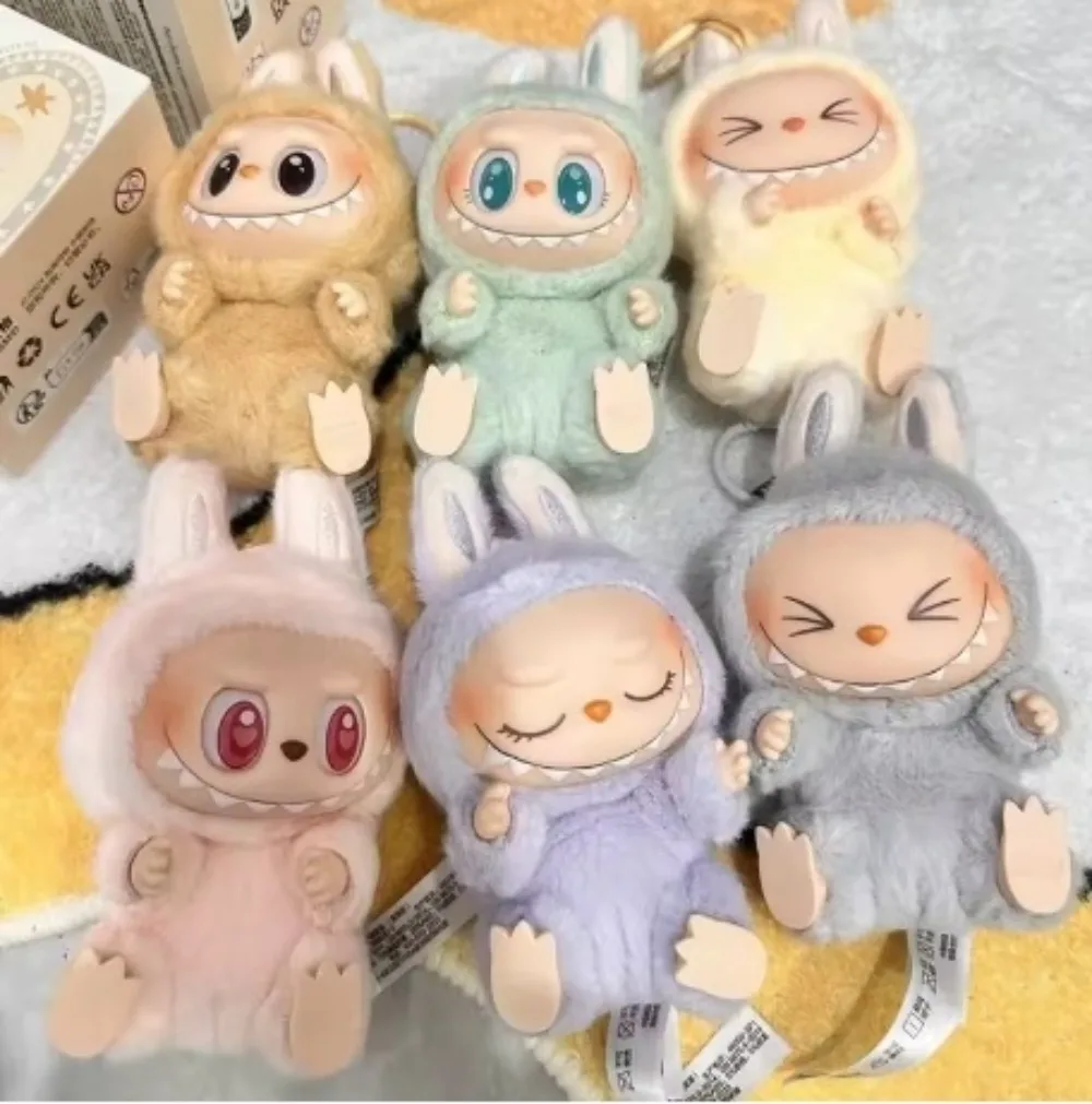 Monster Doll with Backpack Blind Box Heartbeat Macaron Mokoko Anime Character Guessing Bag Pendant Gift Replica