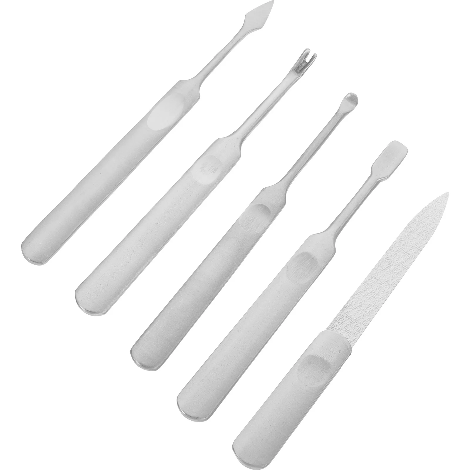 5 pezzi kit per toelettatura unghie in acciaio inossidabile resistente set manicure pedicure set detergenti per cuticole regalo per uomo donna kit per toelettatura unghie