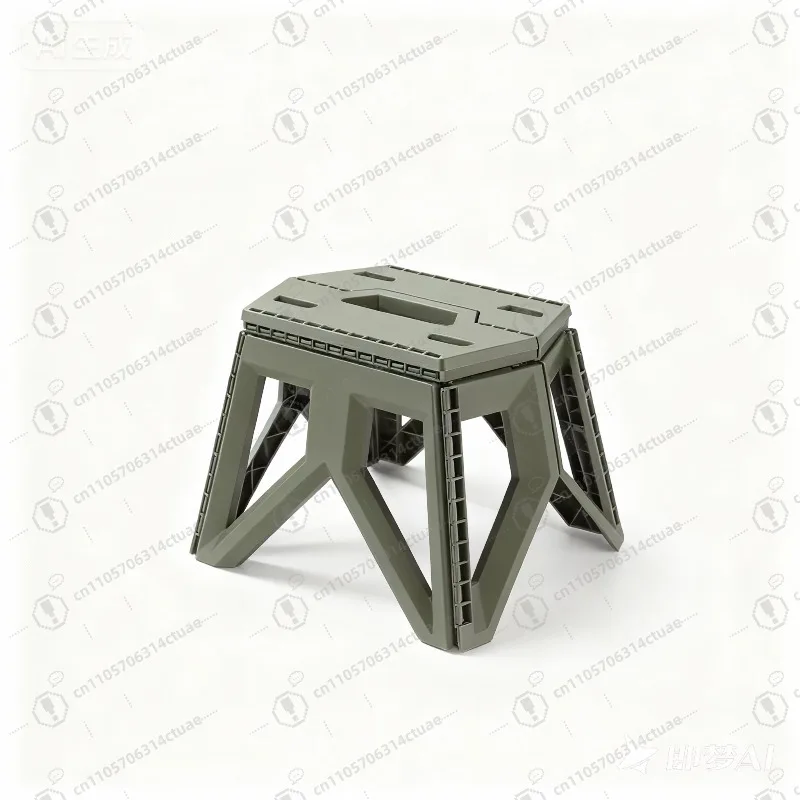 

Зеленый портативный складной табурет для кемпинга, рыбалки, пластиковое квадратное сиденье, легкий дорожный табурет для пикников и путешествий