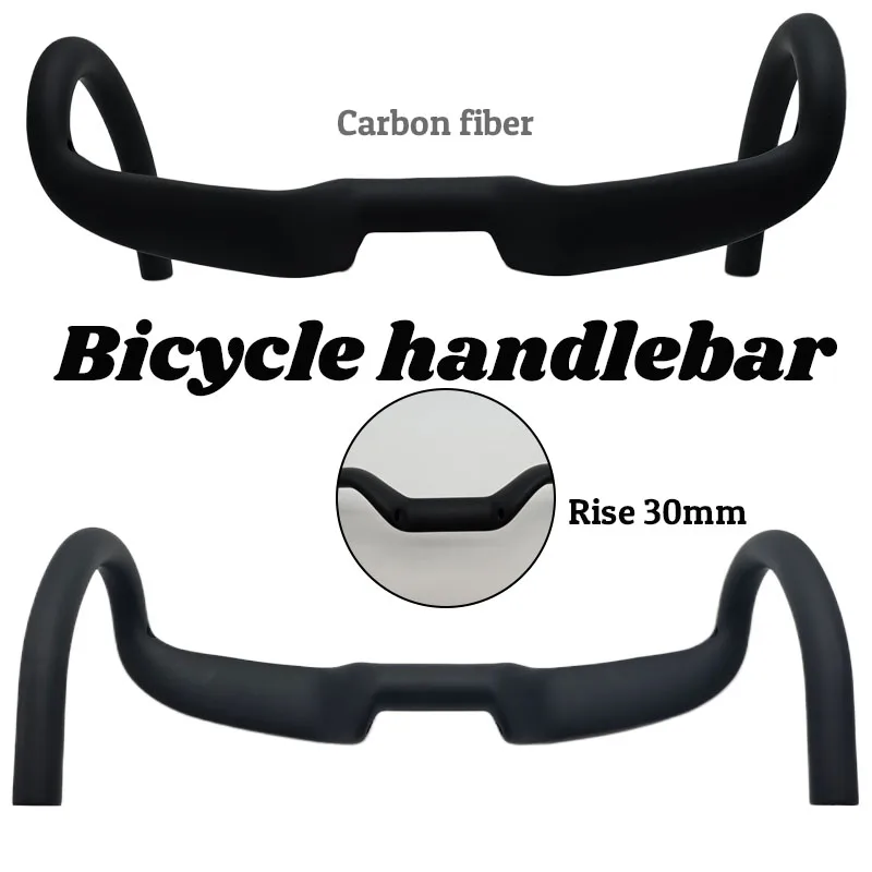 

T1000 Full Carbon Road Bike Handlebar 30mm Rise Gravel Cockpit Internal Cable Routing 400/420/440mm Bicycle Handlebars Parts